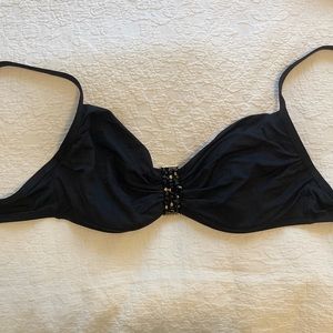 BCBG Black and Gold Sexy Bra Style Bikini Top
